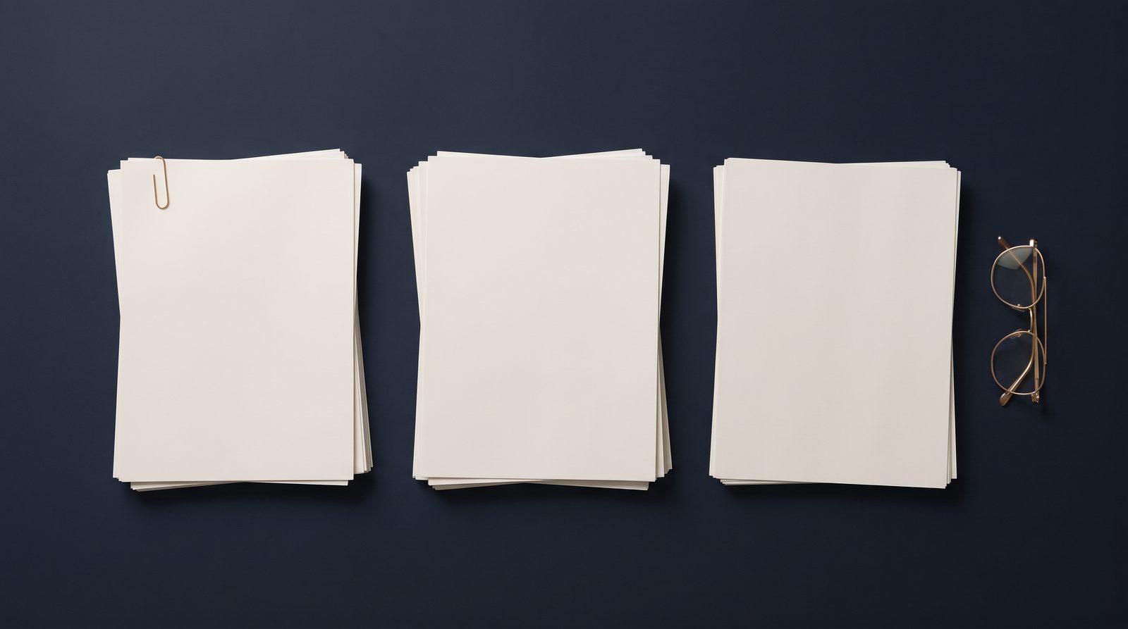 Three stacks of documents representing the three part hostile work environment test